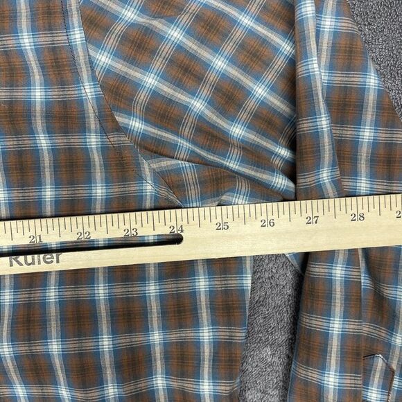 Pendleton Frontier Western Snap Button Collared Shirt Plaid Brown Mens XL - Picture 7 of 9